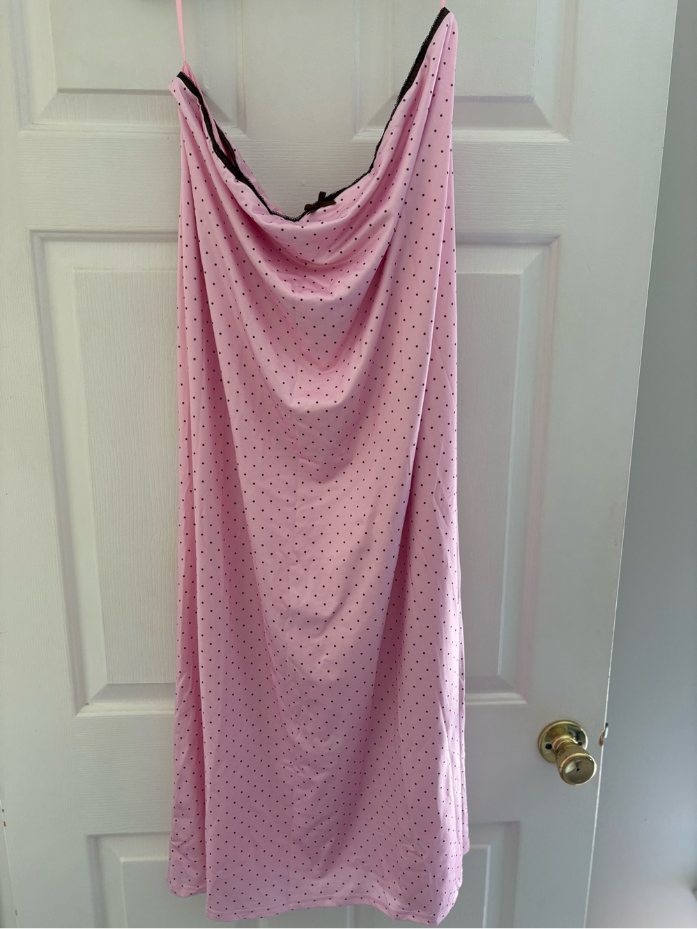 Women's Pink Polka Dot Slip Skirt